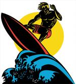 Man on Sea Waves