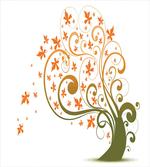 Abstract Autumn Tree Ornament