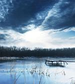 Blue Mountain Lake Scene