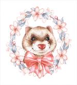 Portrait with Ribbon Wreath