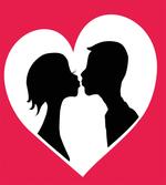Couple Silhouette in Heart