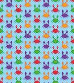 Crabs on Blue Backdrop