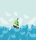 Sailing Boat on the Sea