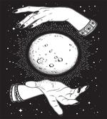 Moon in Fortune Teller Hands