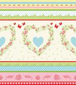 Country Rose Hearts