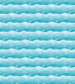 Fishes on Ombre Sea Waves