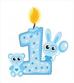 Boys Party Cake Candle artwork