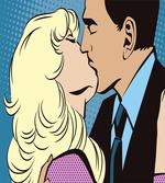 Pop Art Romantic Couple