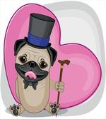 Funny Dog with Top Hat