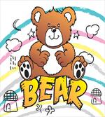 Brown Bears on Stripes