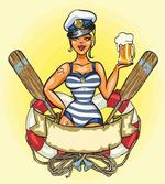 Sailor Blonde in Lifebuoy