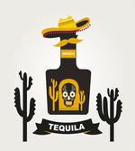 Sugar Skull on Bottle Hat artwork