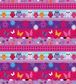 Cartoon Owls and Flowers artwork