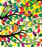 Happy Birds Colorful Tree artwork