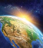 View of Sunrise Planet artwork