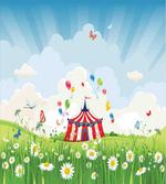 Sunny Sky Grass Tent