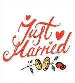 Just Married Rose Rings