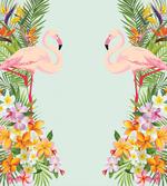 Tropic Flowers Animals