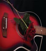 Guitar with Love Rose
