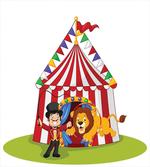 Cartoon Lion Jumping Ring