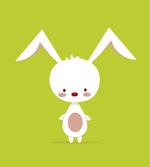 Cartoon Character on Green