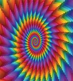 Vibrant Rainbow Spiral