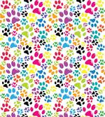 Cartoon Dog Paw Traces