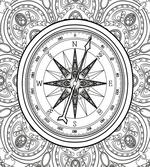 Windrose Line Art Style