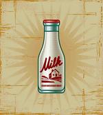 Retro Milk Bottle artwork