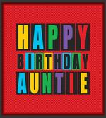 Funky Happy Birthday Auntie artwork