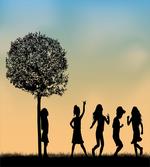 Children Dance Shade Art