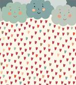 Hearts Raindrops Clouds