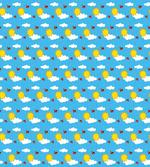 Sky Cartoon with Fluffy Clouds
