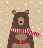 Bear Red Scarf
