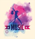 Rock Star and Guitar