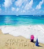 Happy Birthday on Sand