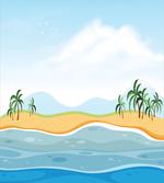 Ocean Palms Panorama artwork