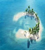 Atoll Palm Trees Ocean