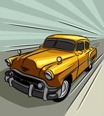 Yellow Vehicle Speeding
