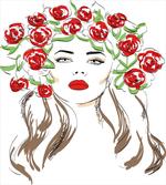 Lady with Floral Ornament