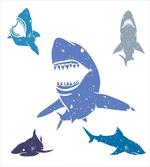 Grunge Sharks Wildlife