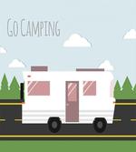 Go Camping Words with a Truck