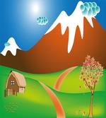 Cartoon Country Scene artwork