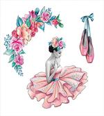 Dancer Girl in Flowers artwork