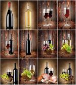 Grapes Meat Drink Collage