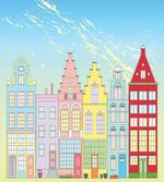 Vibrant Houses in Holland artwork