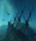 Dolphins Ship Sea