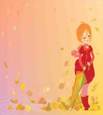 Smiling Girl Autumn Fall