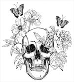 Skulls Butterflies