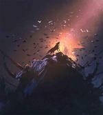 Howling Wolf on Rock